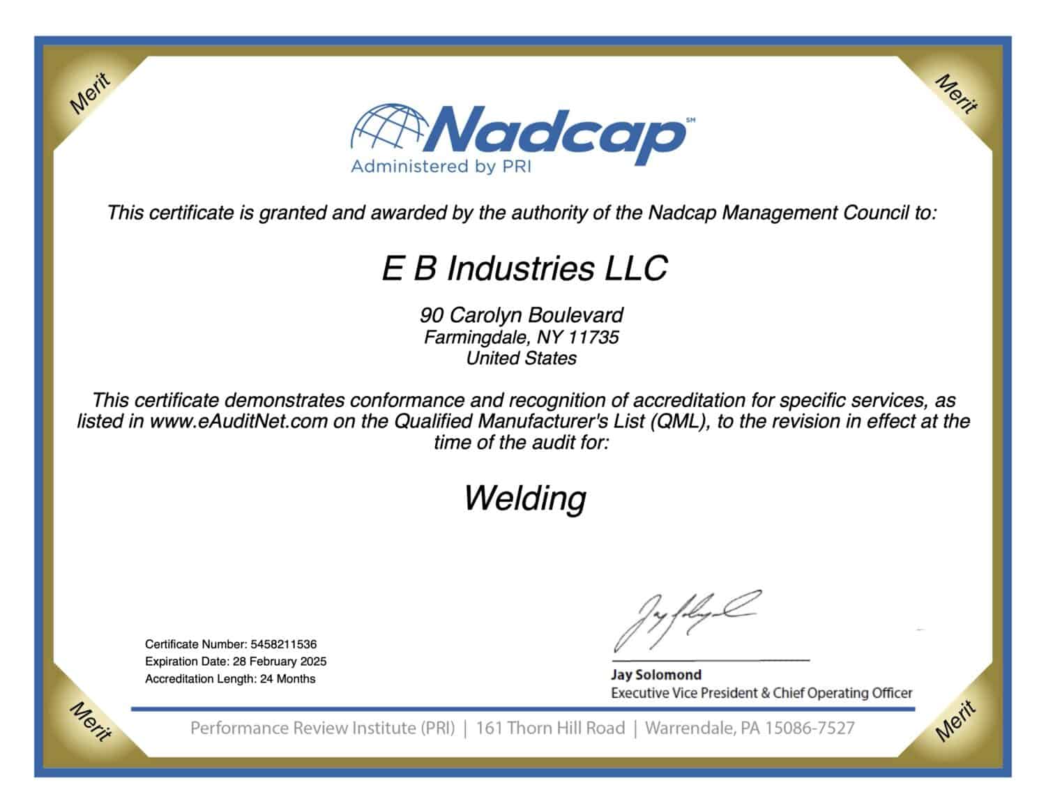 nadcap certification 2023